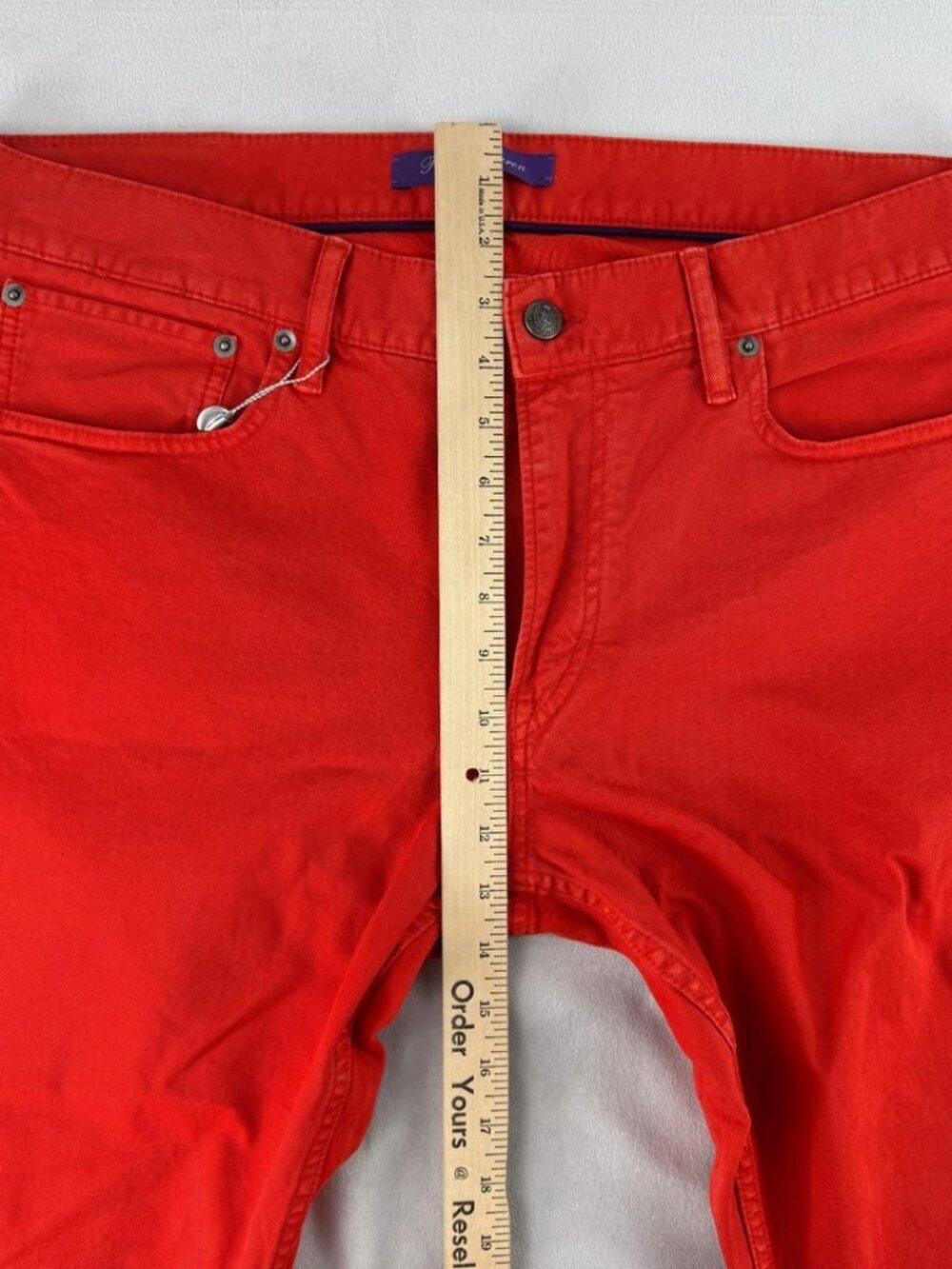NWT Ralph Lauren Purple Label Men's Orange Denim Jeans Size 36 X 34 - Picture 5 of 13